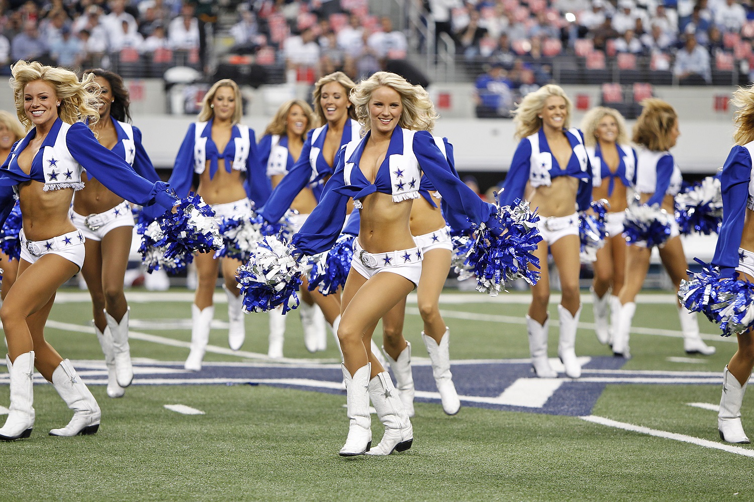 13 November 2011: Cheerleaders of the Dallas Cowboys during the Cowboys 44-7 win over the Buffalo Bills at Cowboys Stadium in Arlington, Texas. Photo by James D. Smith